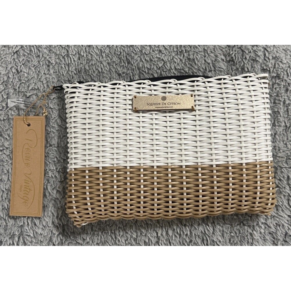 Squeeze De Citron Make Up Bag Boho Beachy Wicker